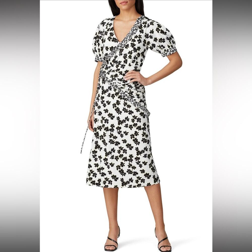 Love Whit Whitney Port floral print midi wrap dress, XS